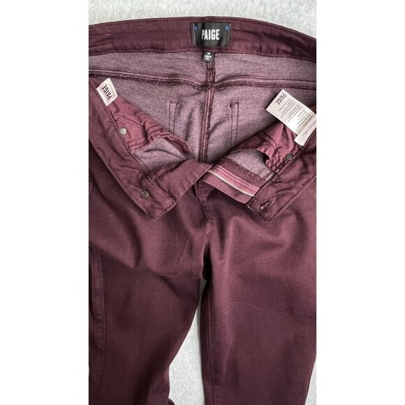 Paige Verdugo Ankle Cherry Noir Size 30  Cropped Ankle Ultra Skinny Soft - Picture 9 of 14